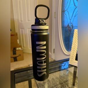 TAKEYA - Black Twist Cap Water Bottle w/ Shawn personalization